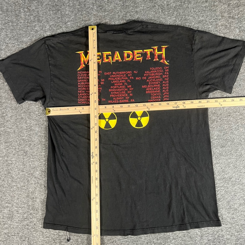 Vintage 1990 Megadeth Launch Rust in Peace Tour T-Shirt Brockum USA XL Black - Picture 7 of 8